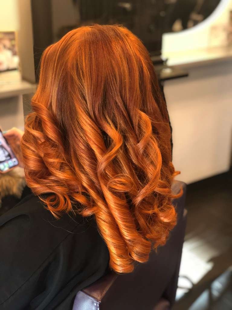 Copper hair color transformation