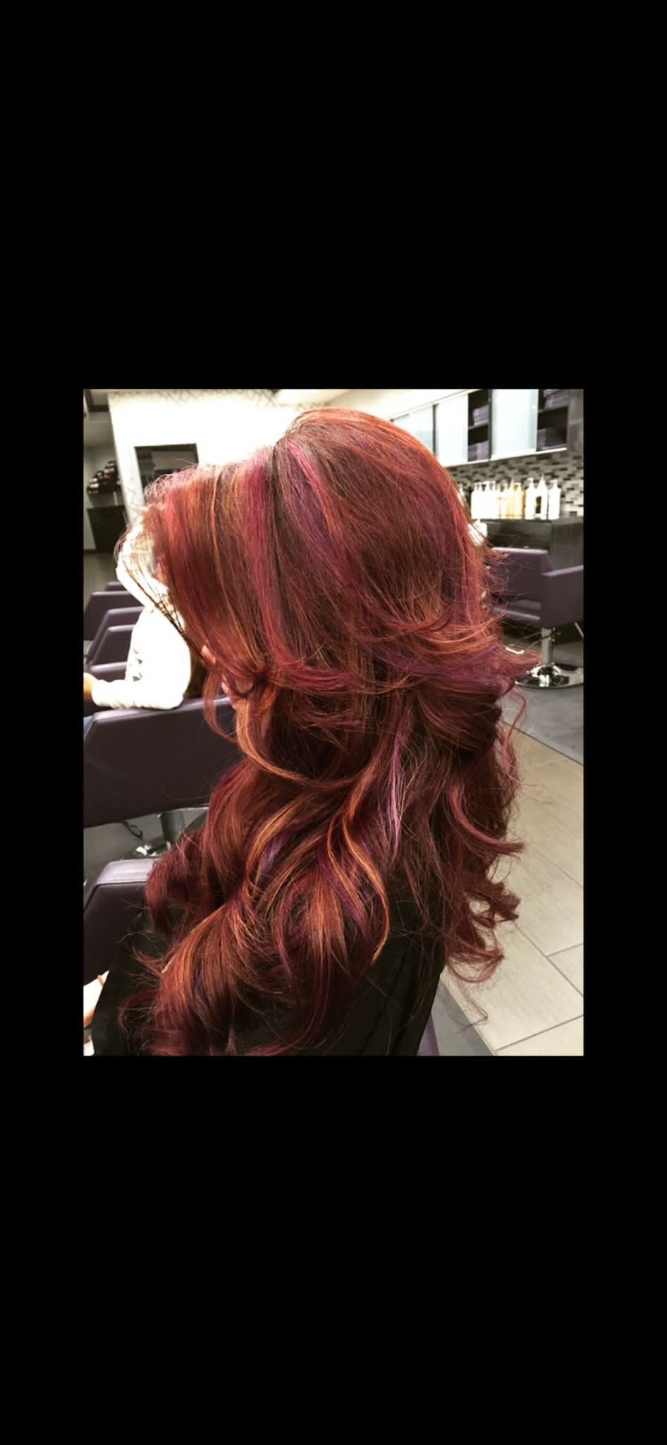 Long hair extension styling