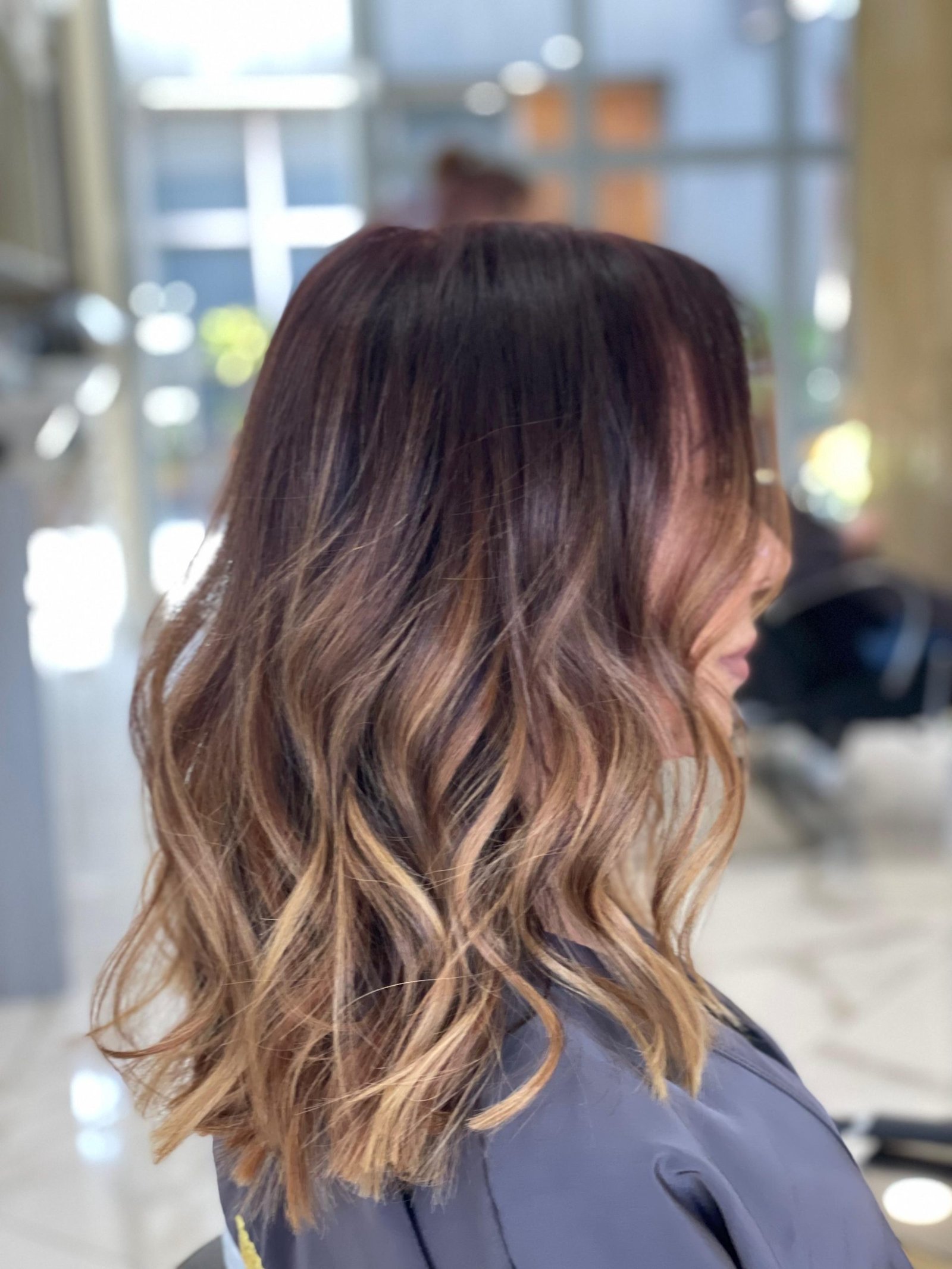 Side view balayage result